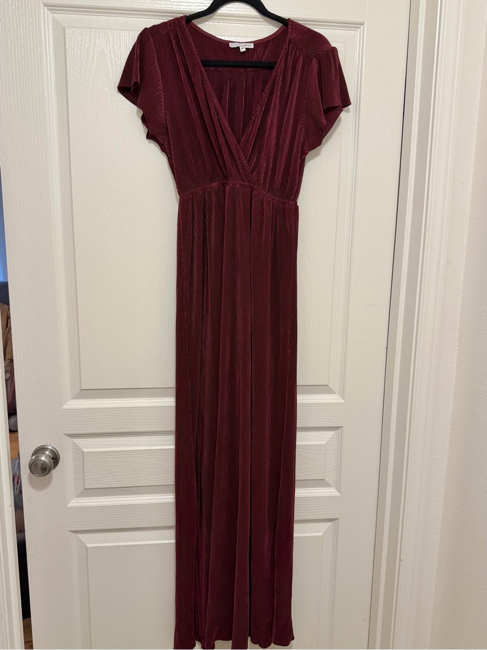 Baltic Born Burgundy V‑Neck Maxi Dress